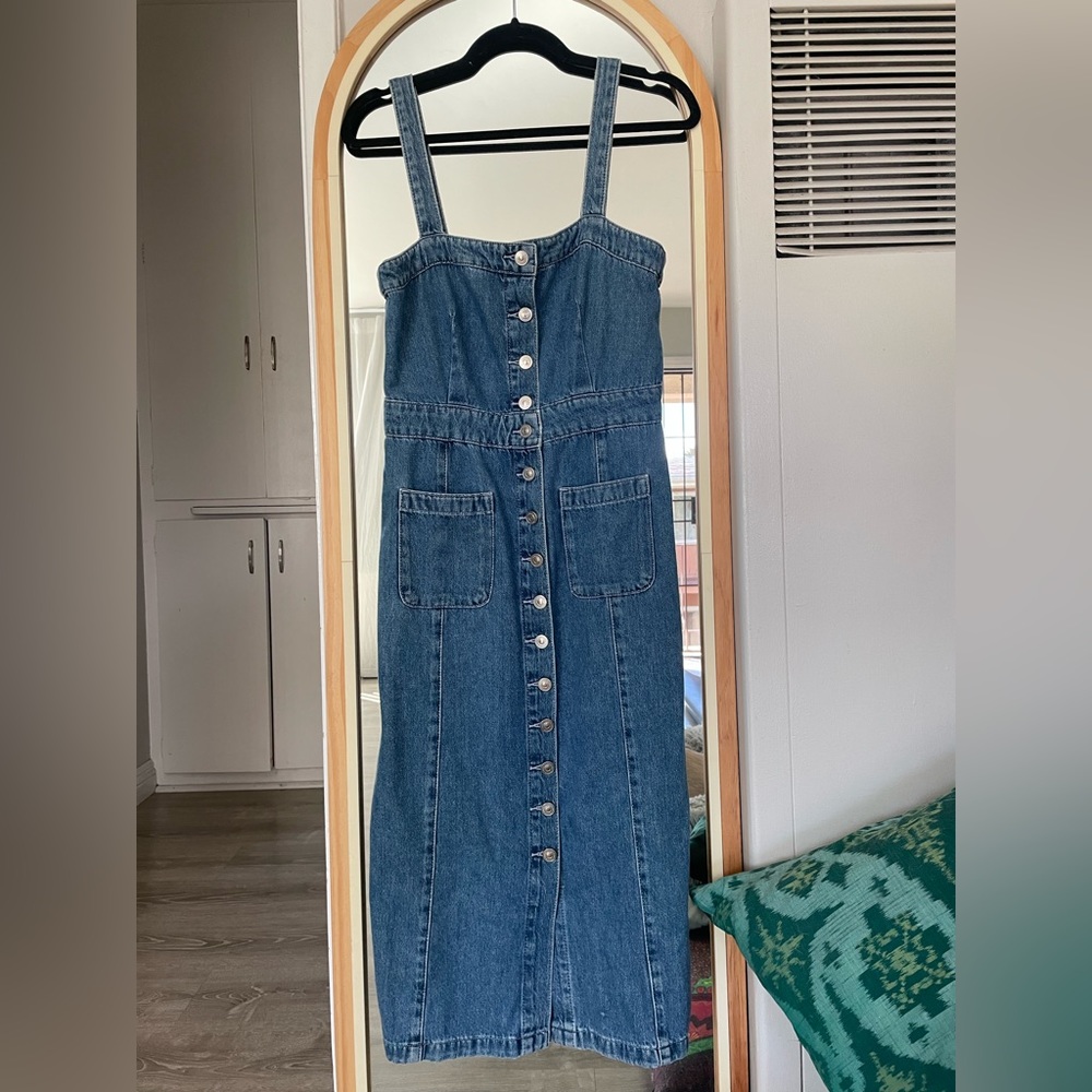 All Saints Denim Mid Length Dress
